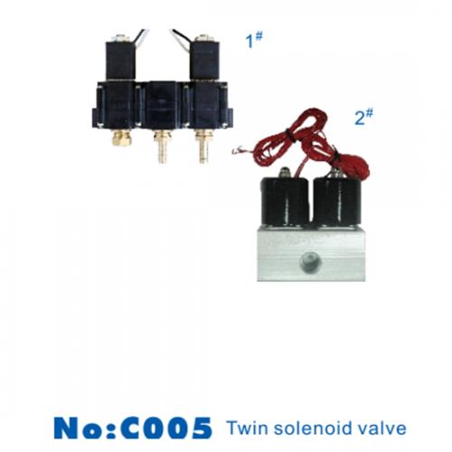Twin solenoid valve
